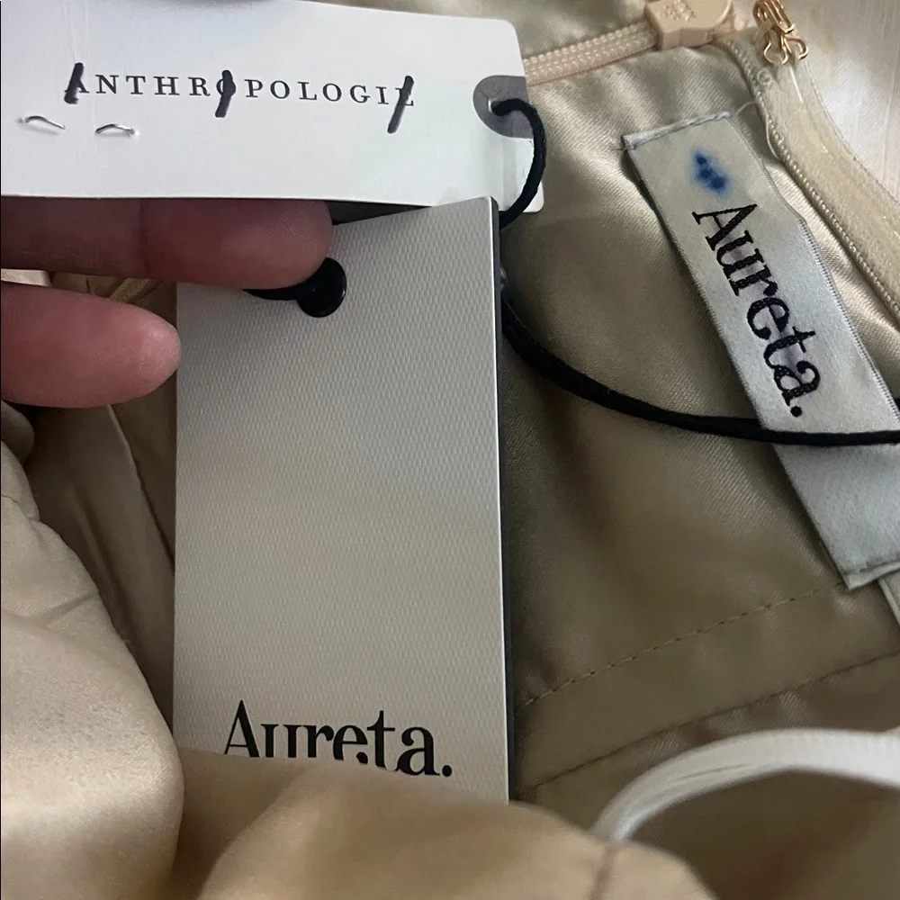 Anthropologie Aureta Strapless Drama Ruffle Mini Dress - Picture 7 of 8